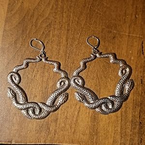 Snake hoop earrings
